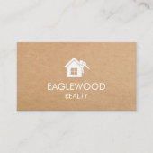 Carte De Visite Immobilier minimaliste Kraft (Devant)
