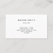 Carte De Visite Immobilier minimaliste moderne (Dos)