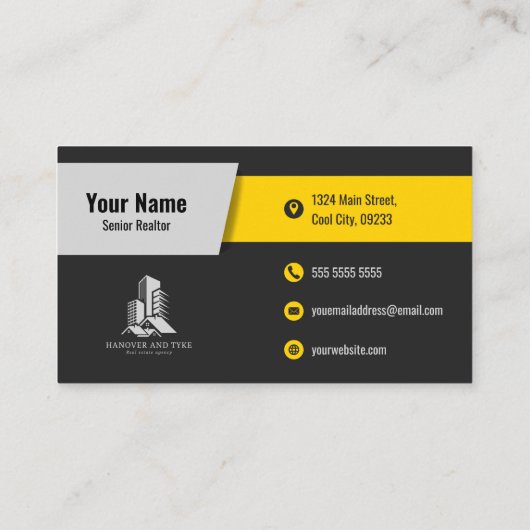 Carte de visite immobilier moderne avec code QR (Dos)