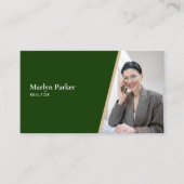 Carte De Visite Immobilier Moderne avec Photo & Code QR (Devant)