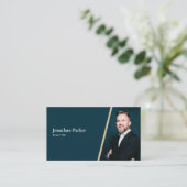 Carte De Visite Immobilier Moderne avec Photo & Code QR (Debout devant)