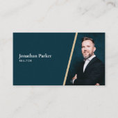 Carte De Visite Immobilier Moderne avec Photo & Code QR (Devant)
