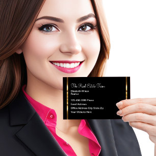Carte De Visite Immobilier Moderne Chic Agent Immobilier