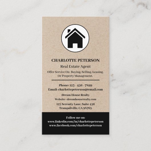 Carte De Visite Immobilier moderne et unique (Devant)