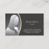 Carte De Visite Immobilier Moderne Gold House Logo Realtor Photo (Dos)