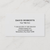 Carte De Visite Immobilier Moderne Maison Clé Logo Realtor (Dos)