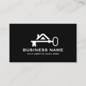 Carte De Visite Immobilier Moderne Maison Clé Logo Realtor (Devant)