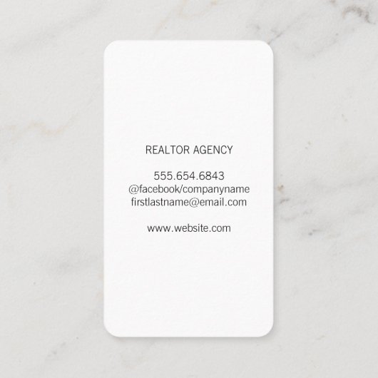 Carte De Visite Immobilier noir (Dos)