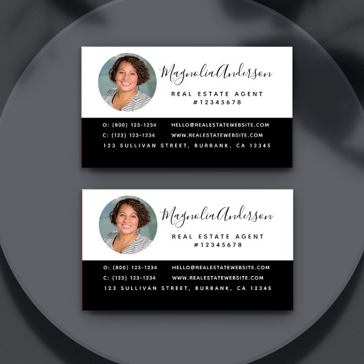 Carte De Visite Immobilier noir blanc