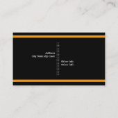 Carte De Visite Immobilier noir, blanc, orange attirant l'oeil (Dos)
