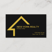 Carte de visite immobilier noir et or (Dos)