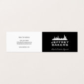 Carte De Visite Immobilier noir | Ville | (Extérieur déplié)