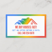 Carte De Visite 🏠 Immobilier Nous Achetons Maisons QR (Devant)