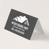 Carte De Visite 🏘️ Immobilier Nous Achetons Maisons QR Folded (Devant)