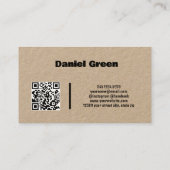 Carte De Visite Immobilier Nous Achetons Maisons QR Kraft (Dos)