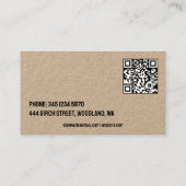 Carte De Visite 🏡 Immobilier Nous Achetons Maisons QR Kraft (Dos)