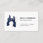 Carte De Visite Immobilier | Ouvrier de construction (Devant)