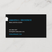 Carte De Visite Immobilier personnalisable Simple Maison Logo Mode (Dos)