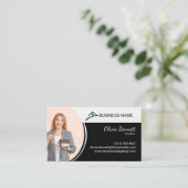 Carte de visite immobilier personnalisé (Debout devant)