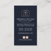 Carte De Visite Immobilier Photo Professionnel Élégant (Dos)