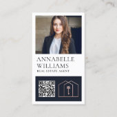 Carte De Visite Immobilier Photo Professionnel Élégant (Devant)