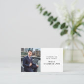 Carte De Visite Immobilier photo professionnel moderne (Debout devant)