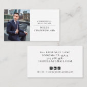 Carte De Visite Immobilier photo professionnel moderne (Devant / Derrière)