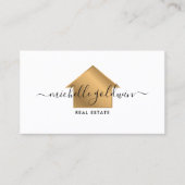 Carte De Visite Immobilier Professional Modern Script House (Devant)