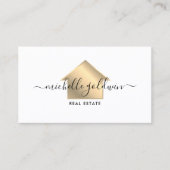 Carte De Visite Immobilier Professional Modern Script House (Devant)