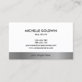 Carte De Visite Immobilier Professional Modern Script House (Dos)