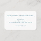 Carte de visite immobilier professionnel (Dos)