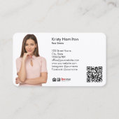 Carte De Visite immobilier professionnel ajouter photo code QR (Dos)