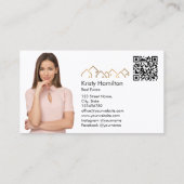 Carte De Visite immobilier professionnel ajouter photo code QR (Dos)