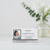 Carte De Visite Immobilier professionnel Ajouter photo et logo (Debout devant)