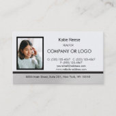 Carte De Visite Immobilier professionnel Ajouter photo et logo (Devant)