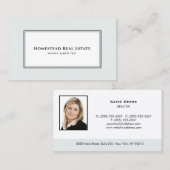 Carte De Visite Immobilier professionnel Ajouter photo et logo (Devant / Derrière)