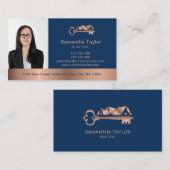 Carte De Visite Immobilier Professionnel Ajouter Photo et logo Bus (Devant / Derrière)