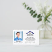 Carte De Visite Immobilier professionnel Ajouter un logo photo Cod (Debout devant)