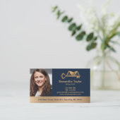 Carte De Visite Immobilier professionnel Ajouter un logo photo Rea (Debout devant)