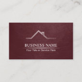 Carte De Visite Immobilier professionnel Bourgogne rouge Realtor (Devant)