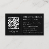 Carte De Visite Immobilier professionnel | Code QR de mise en page (Dos)