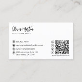 Carte De Visite Immobilier professionnel | Code QR photo (Dos)