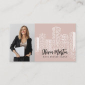 Carte De Visite Immobilier professionnel | Code QR photo (Devant)