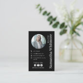 Carte De Visite Immobilier professionnel Delicic Black Realtor (Debout devant)