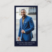 Carte De Visite Immobilier professionnel Elegant Navy (Devant)