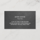 Carte De Visite Immobilier professionnel gris foncé Realtor (Dos)