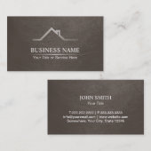 Carte De Visite Immobilier Professionnel Grunge Tan Brown Realer (Devant / Derrière)