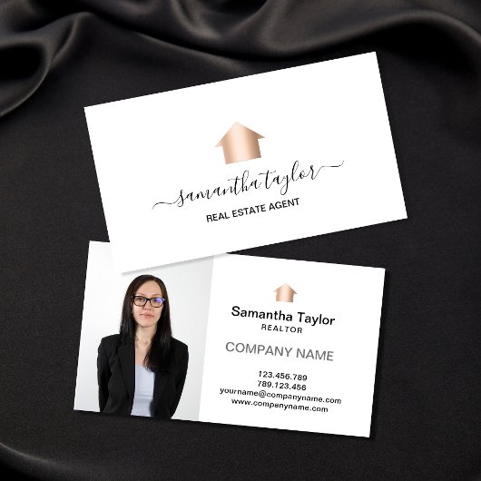 Carte De Visite Immobilier professionnel Insérer ou Ajouter une ph