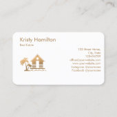 Carte De Visite immobilier professionnel maison agent immobilier p (Dos)