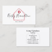 Carte De Visite immobilier professionnel maison immobilier simple (Devant / Derrière)